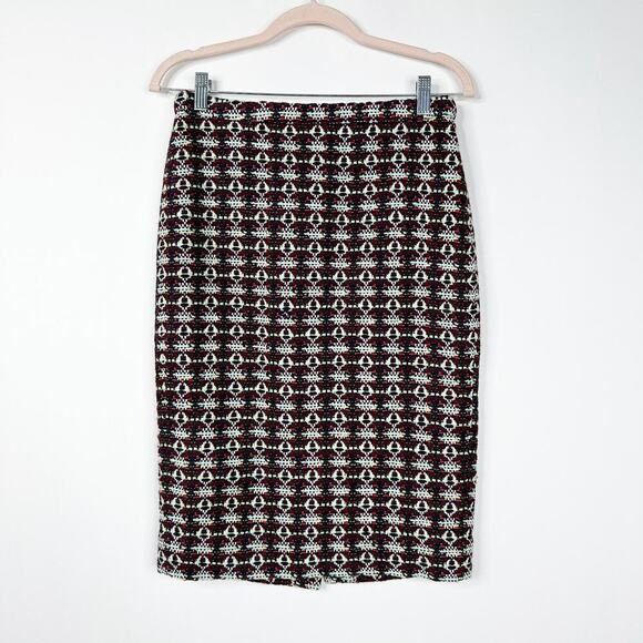 2/$30 NWT J. Crew Garnet Tweed Pencil Skirt Midi Wool Alpaca High Rise #8332 - Picture 2 of 8